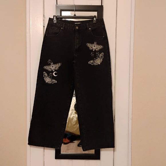 DISTURBIA Thysania Wide Leg Jeans, Size 34 - Picture 11 of 12